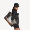 Grand sac cabas Select pour femme, noir/orange