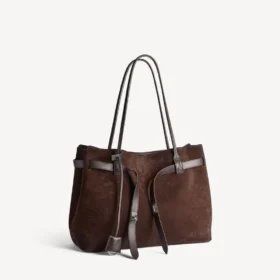 Grand sac fourre-tout Bel Air pour femme, couleur espresso clair