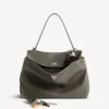 Grand sac à main de style Rodeo pour femme avec breloques, couleur kaki