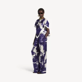 Haut-cape pour femme « Paintbrush » en bleu