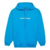 Haut à capuche à manches longues Balenciaga FW21 avec logo, bleu, pour homme 570811TIV557560