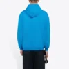 Haut à capuche à manches longues Balenciaga FW21 avec logo, bleu, pour homme 570811TIV557560