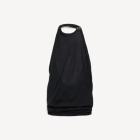 Haut drapé pour femme, noir