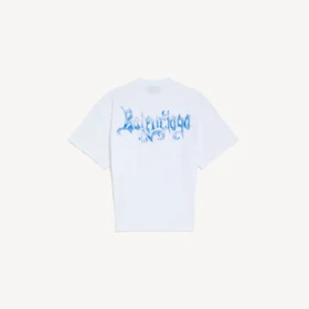 Haut à manches courtes pour femme, style « sketchy », blanc
