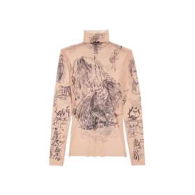 Haut à manches longues Tat « Beige clair » 7928434E1B59500