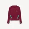 Haut technique ajusté à manches longues pour homme, couleur bordeaux/aqua Haut technique ajusté à manches longues pour homme, couleur bordeaux/aqua