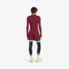 Haut technique ajusté à manches longues pour homme, couleur bordeaux/aqua Haut technique ajusté à manches longues pour homme, couleur bordeaux/aqua