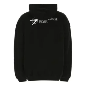 Homme Balenciaga SS21 Coton Grand sweat à capuche à manches longues Noir 620973TKV871070 Homme Balenciaga SS21 Coton Grand sweat à capuche à manches longues Noir 620973TKV871070