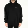 Homme Balenciaga SS21 Coton Grand sweat à capuche à manches longues Noir 620973TKV871070