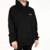 Homme Balenciaga SS21 Coton Grand sweat à capuche à manches longues Noir 620973TKV871070