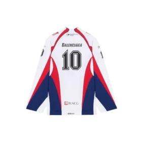 Homme Balenciaga SS21 Hockey Sports Mesh à manches longues Blanc 657105TKV248090