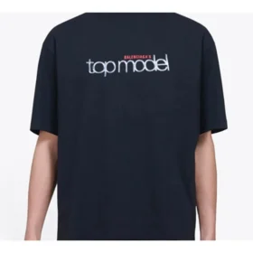 Homme Balenciaga Top Model Retro Knit Coupe ajustée Manches courtes Noir 612966TIV821000