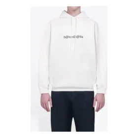 Hommes Balenciaga Logo créatif symbolique sur la poitrine, style rétro, blanc 570811TIV519040