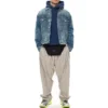 Hoodie Balenciaga pour homme, version ample, doublé polaire, manches longues, bleu 570811TJV854866