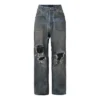 Jean baggy à poches rapiécées « Bleu » 751111TDW143359