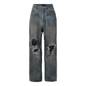 Jean baggy à poches rapiécées « Bleu » 751111TDW143359