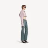 Jean femme coupe classique, bleu vintage délavé
