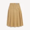 Jupe en coton coupe trapèze pour femme, couleur camel Jupe en coton coupe trapèze pour femme, couleur camel