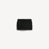 Jupe-short mini ajustée pour femme, en noir