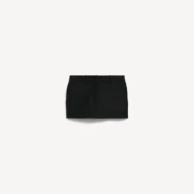 Jupe-short mini ajustée pour femme, en noir