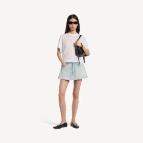 Jupe-short pour femme bleu clair
