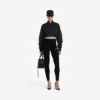 Leggings techwear pour femme, couleur noire