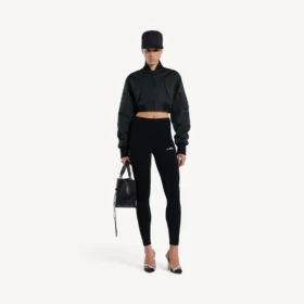 Leggings techwear pour femme, couleur noire