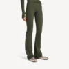 Leggings évasés Techwear pour femme, couleur kaki/citron vert