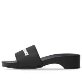Logo Pool Clog Slides « Black Rubber » 707094W1S9M1090