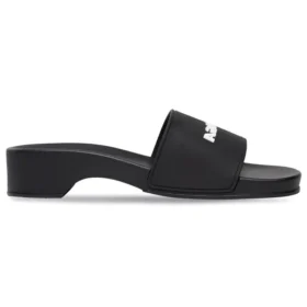 Logo Pool Clog Slides « Black Rubber » 707094W1S9M1090