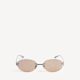 Lunettes de soleil Gossip Oval AF en ruthénium foncé/marron