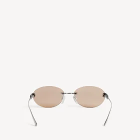 Lunettes de soleil Gossip Oval AF en ruthénium foncé/marron