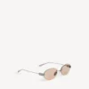 Lunettes de soleil Gossip Oval AF en ruthénium foncé/marron