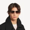Lunettes de soleil Monday Pilot pour homme en ruthénium clair
