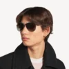 Lunettes de soleil Monday Pilot pour homme en ruthénium clair