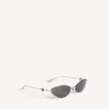 Lunettes de soleil Nano Cat pour femme, couleur argent