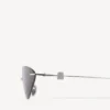 Lunettes de soleil Nano Cat pour femme, couleur argent