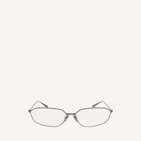 Lunettes de soleil ovales Editorial en argent