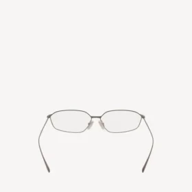 Lunettes de soleil ovales Editorial en argent
