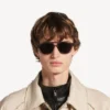 Lunettes de soleil Pilot pour homme, gris clair