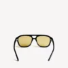 Lunettes de soleil Pilot pour homme, modèle de tous les jours, noir/jaune