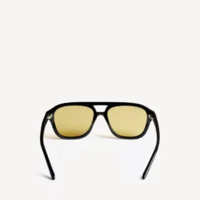 Lunettes de soleil Pilot pour homme, modèle de tous les jours, noir/jaune