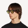 Lunettes de soleil Pilot pour homme, modèle de tous les jours, noir/jaune