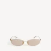 Lunettes de soleil pour femme Nano D-Frame, couleur or clair Lunettes de soleil pour femme Nano D-Frame, couleur or clair
