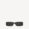 Lunettes de soleil rectangulaires Dynasty en noir Lunettes de soleil rectangulaires Dynasty en noir