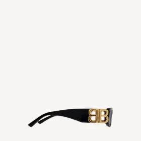 Lunettes de soleil rectangulaires Dynasty en noir
