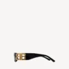 Lunettes de soleil rectangulaires Dynasty en noir Lunettes de soleil rectangulaires Dynasty en noir
