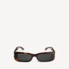 Lunettes de soleil rectangulaires Dynasty pour femme, couleur Mid Havana Lunettes de soleil rectangulaires Dynasty pour femme, couleur Mid Havana
