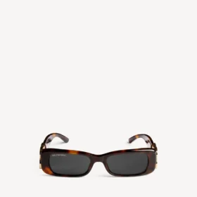 Lunettes de soleil rectangulaires Dynasty pour femme, couleur Mid Havana