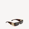 Lunettes de soleil rectangulaires Dynasty pour femme, couleur Mid Havana Lunettes de soleil rectangulaires Dynasty pour femme, couleur Mid Havana